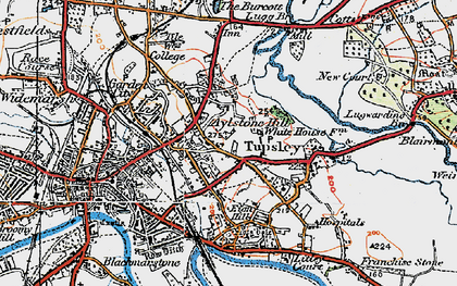 Old map of Aylestone Hill in 1920