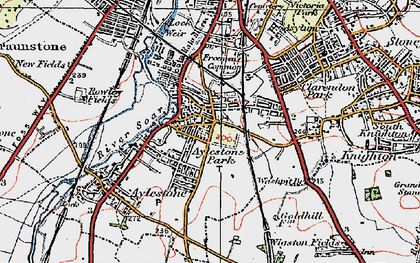 Old map of Aylestone Park in 1921