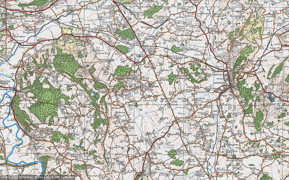 Old Map of Aylton, 1920 in 1920