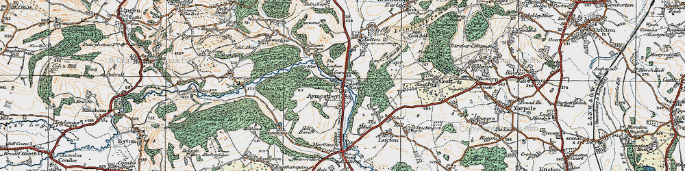 Old map of Yatton Court in 1920