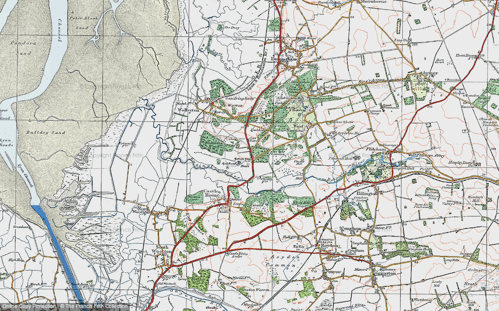 Old Map of Historic Map covering Butler's Cross in 1922