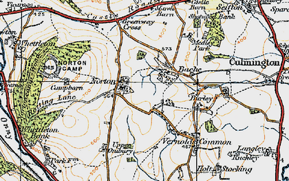 Old map of Bache in 1920