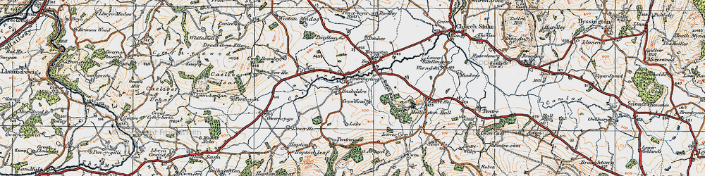 Old map of Bacheldre in 1920