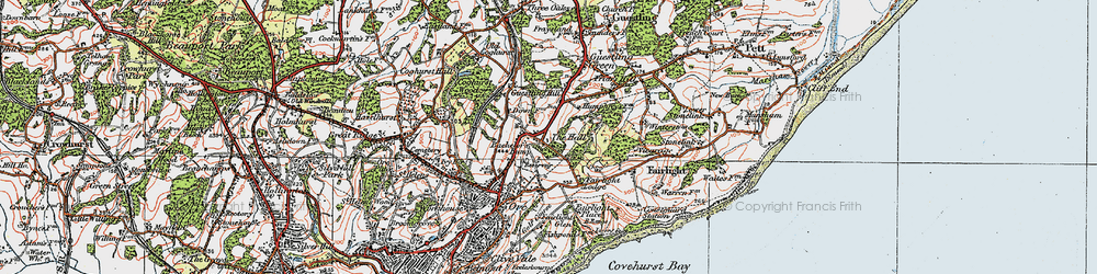 Old map of Bachelor's Bump in 1921