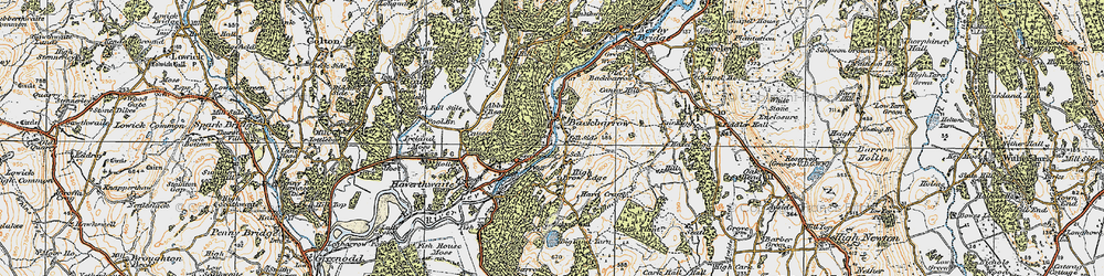Old map of Backbarrow in 1925