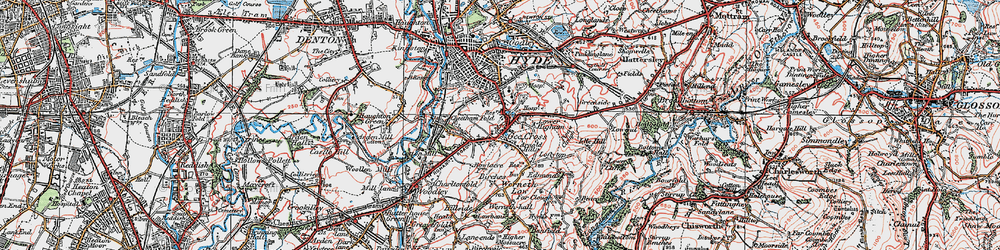 Old map of Backbower in 1923
