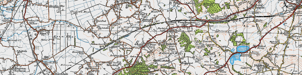 Old map of Backwell in 1919