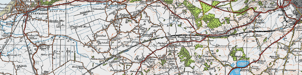 Old map of Backwell Common in 1919