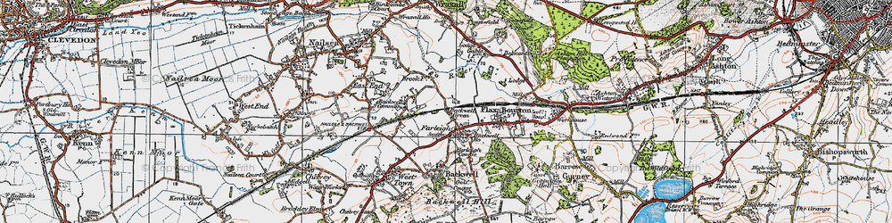 Old map of Backwell Green in 1919