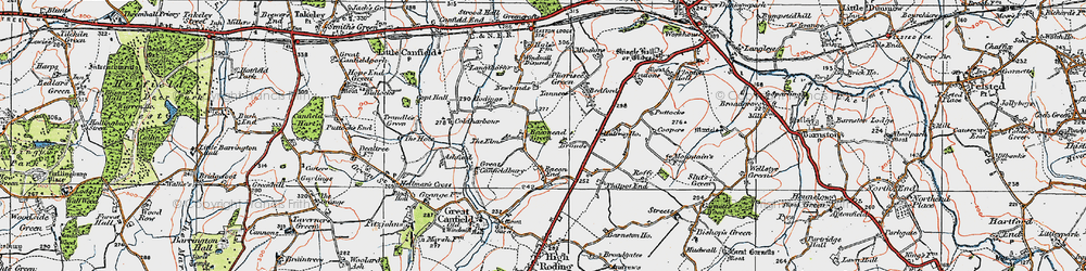 Old map of Baconend Green in 1919