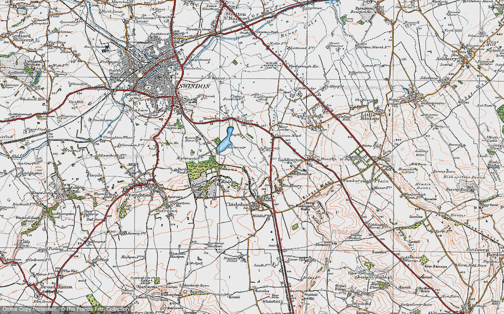 Old Map of Badbury Wick, 1919 in 1919