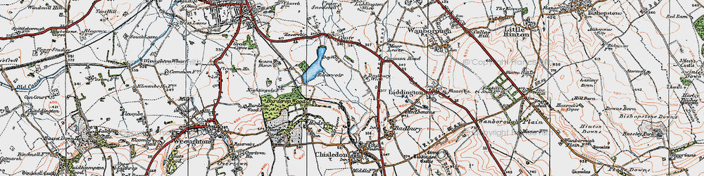 Old map of Badbury Wick in 1919