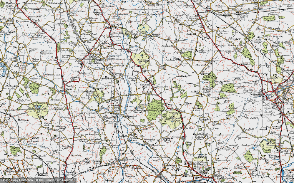 Old Map of Baddesley Clinton, 1919 in 1919