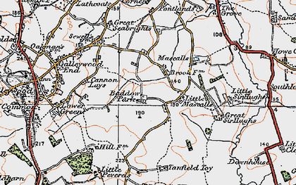 Old map of Baddow Park in 1921