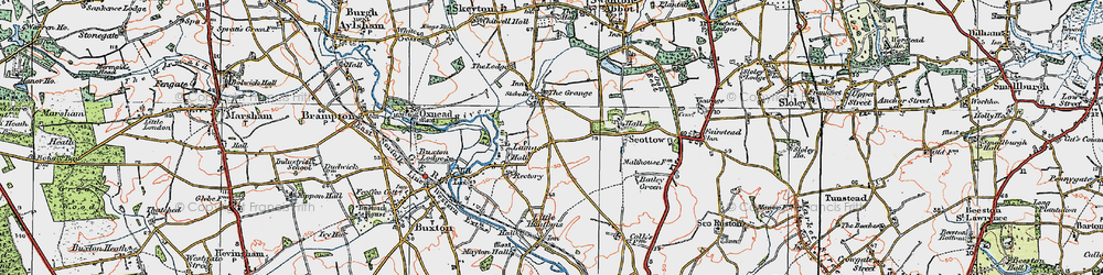 Old map of Badersfield in 1922