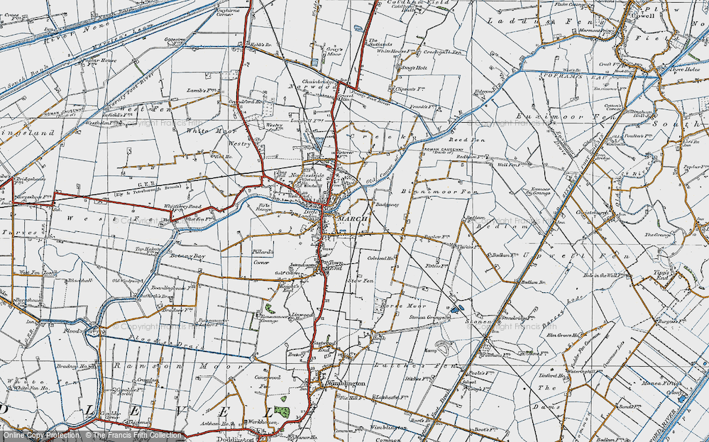 Old Map of Badgeney, 1922 in 1922