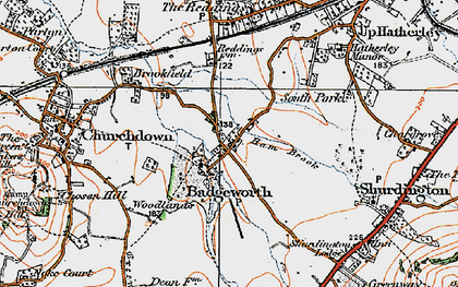 Old map of Badgeworth in 1919