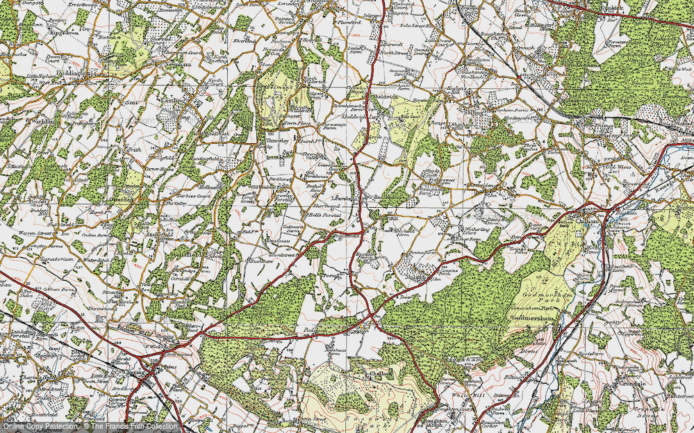 Old Map of Badlesmere, 1921 in 1921