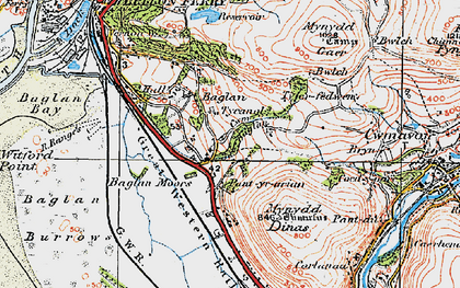 Old map of Baglan in 1922