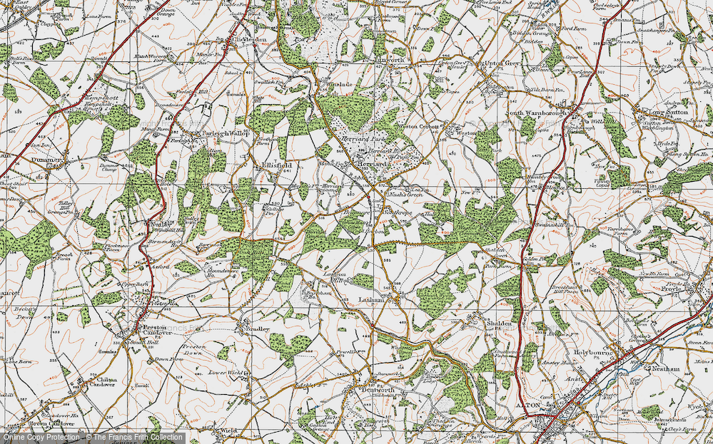 Old Map of Bagmore, 1919 in 1919