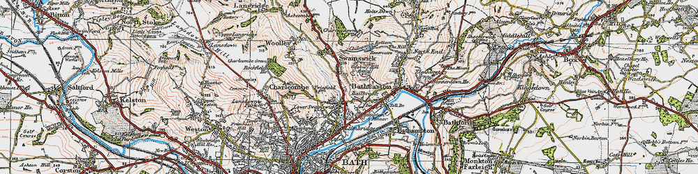 Old map of Bailbrook in 1919