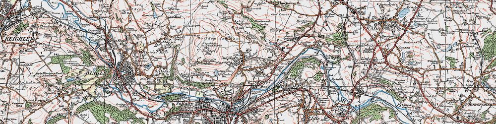Old map of Baildon Moor in 1925