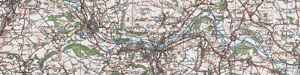 Old map of Baildon Green in 1925