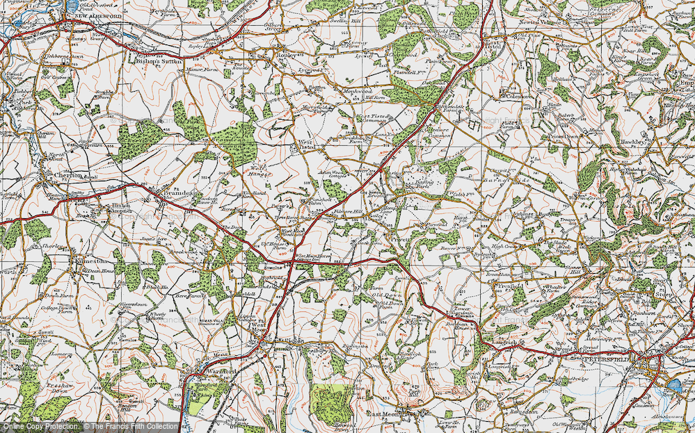 Old Map of Bailey Green, 1919 in 1919