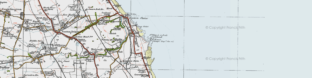 Old map of Bait Island in 1925