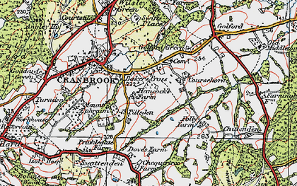 Old map of Baker's Cross in 1921