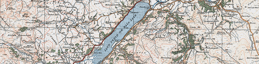 Old map of Bryn-hynod in 1921