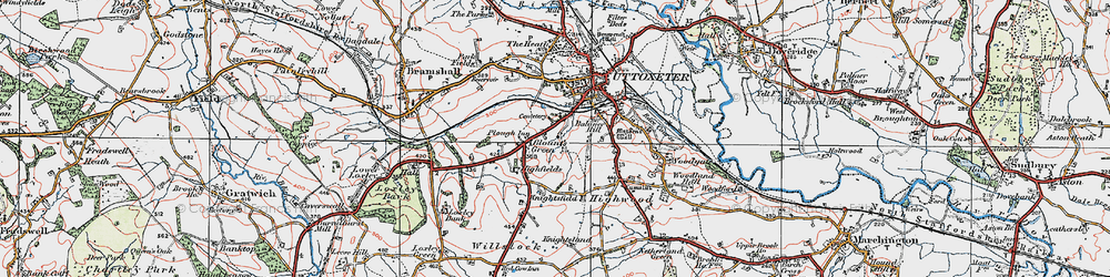 Old map of Balance Hill in 1921
