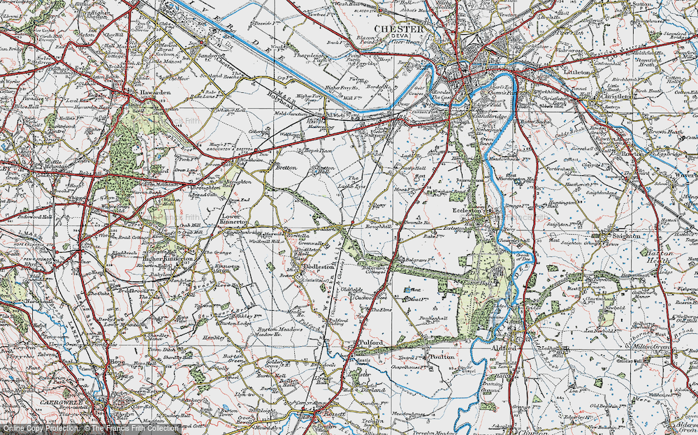 Old Map of Balderton, 1924 in 1924