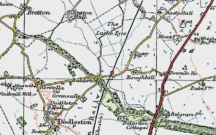 Old map of Balderton in 1924