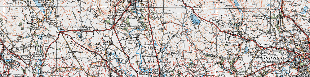 Old map of Baldingstone in 1924