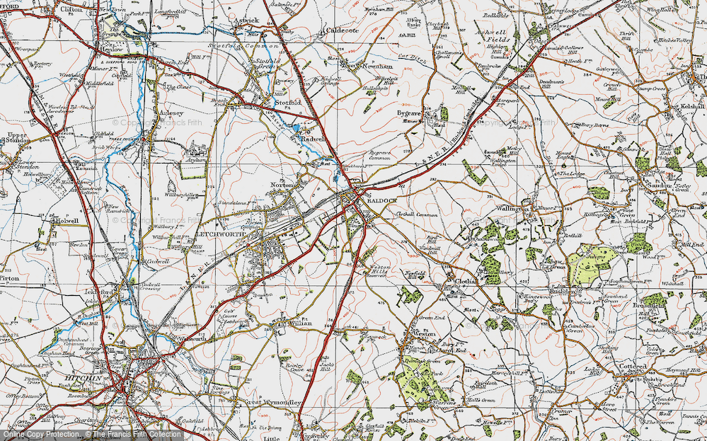 Old Map of Baldock, 1919 in 1919
