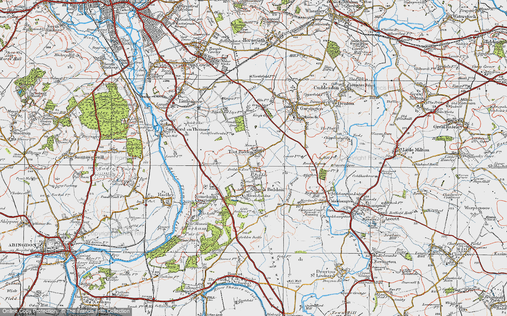 Old Map of Baldon Row, 1919 in 1919