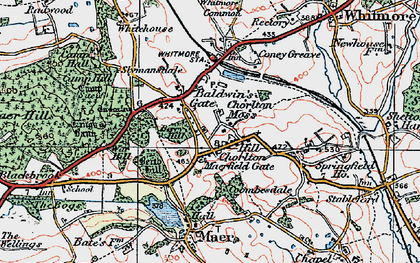 Old map of Baldwin's Gate in 1921