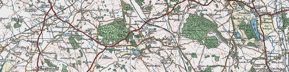 Old map of Baldwin's Gate in 1921