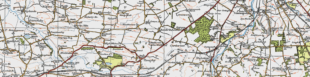 Old map of Baldwinholme in 1925
