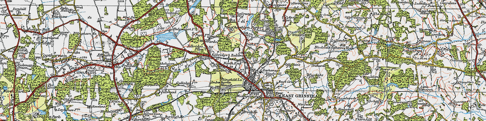 Old map of Baldwins Hill in 1920