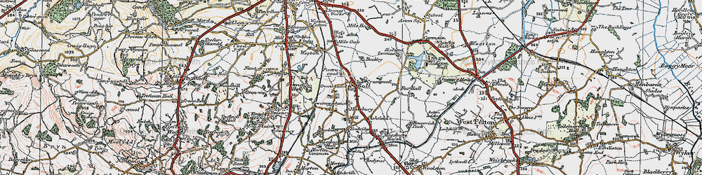 Old map of Ball in 1921