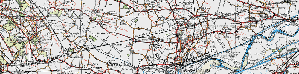 Old map of Ball o' Ditton in 1923