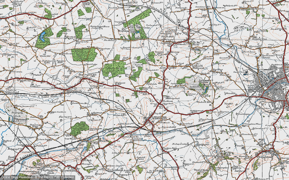 Old Map of Ballard's Ash, 1919 in 1919