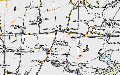 Old map of Ballards Gore in 1921