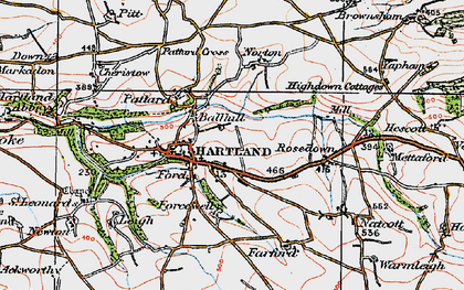 Old map of Ballhill in 1919