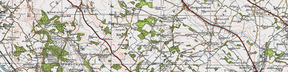 Old map of Ballingdon Bottom in 1920