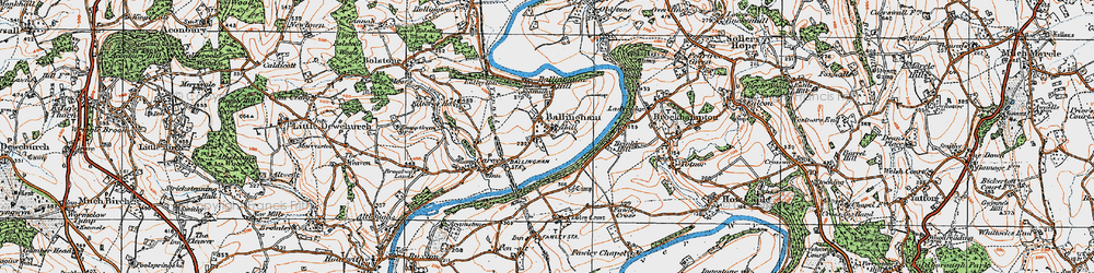 Old map of Ballingham in 1919