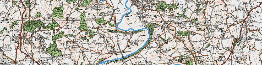 Old map of Ballingham Hill in 1919