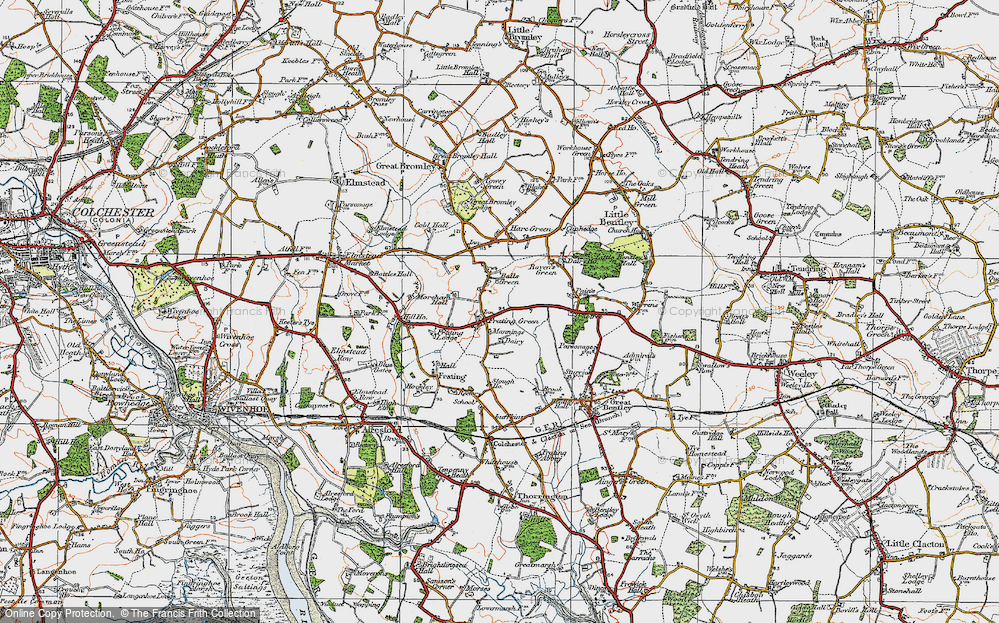 Old Map of Balls Green, 1921 in 1921
